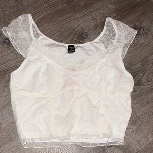 SHEIN White Lace Top